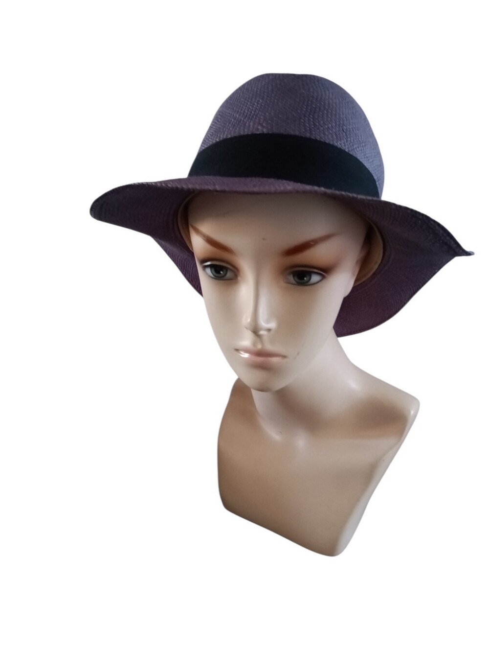 Ecua-Andino Lilac Purple Panama Hat 100% Toquilla Straw Size M